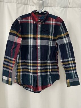 Ralph Lauren Boy’s Navy Multi-Check Button-Down Shirt
